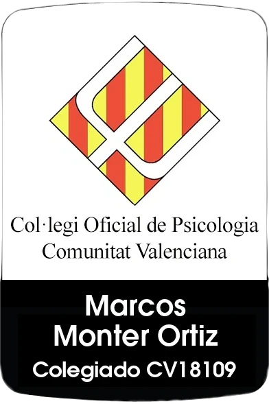 Marcos Monter Ortiz - Colegio Oficial de Psicologia - Colegiado CV18109